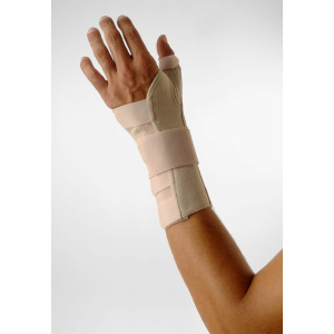 Ortéza na zápästie a palec s hliníkovým držiakom a suchým zipsom – Ľavá ruka
