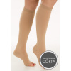 Zdravotnícke kompresné ponožky (krátke) s otvorenou špičkou – trieda 3 (34-46 mmHg)
