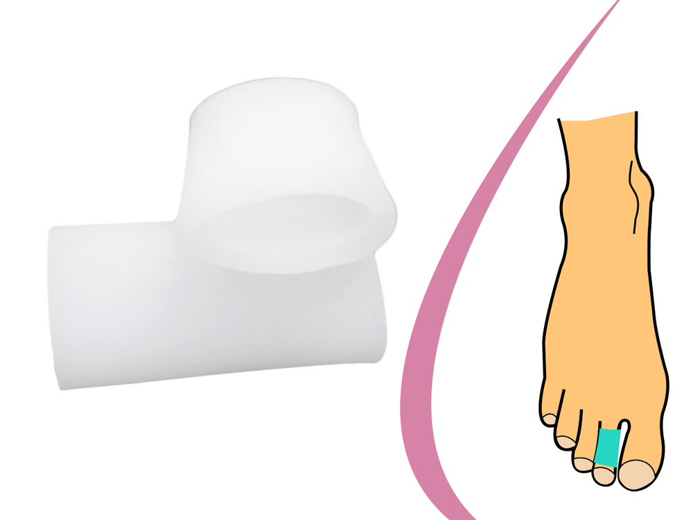 Chránič prstov proti otlakom a pľuzgierom na nohu