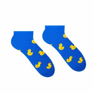Veselé ponožky Kačička Modrá – členková