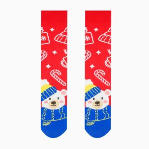 Veselé ponožky “Vianočný čas je Christmas time”- hnedé
