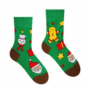 Veselé ponožky “Vianočný čas je Christmas time” – béžové detské