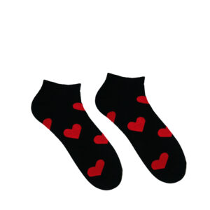 Veselé ponožky Srdiečko Červené – členkové