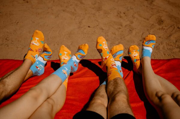 Veselé ponožky Pláž – členkové