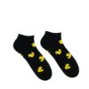 Veselé ponožky Kačička Čierna – členkové