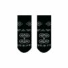 Veselé ponožky Čičmany členkové čierne